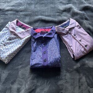 Lot Of 3 Greyson Performance Stretch Golf Polo Shirts Mens Large